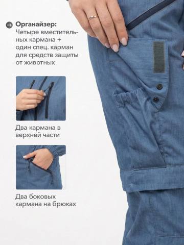 Комбинезон противоэнцефалитный женский "Кемчуг" (джинс)