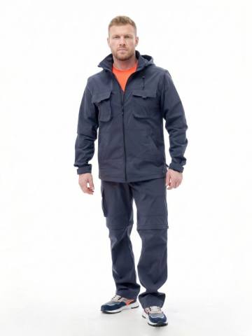 Костюм летний Softshell "Путешественник" (серо-синий)