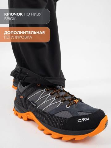 Брюки летние треккинговые Softshell "Трек-Н" (терракот/черный)