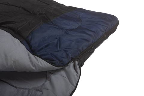Спальный мешок INDIANA "CAMPER PLUS" R-zip (черный) t +15/-12, правый
