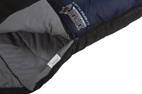 Спальный мешок INDIANA "CAMPER PLUS" R-zip (черный) t +15/-12, правый